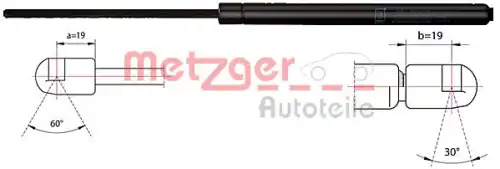 Амортизатор (упор) багажника METZGER 2110476
