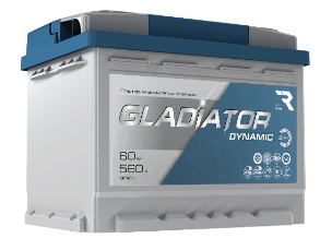 Аккумулятор GLADIATOR 6СТ-60L1D 60 Ач 560 А 276x175x190 мм
