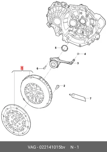 Корзина сцепления VAG 022141015BV