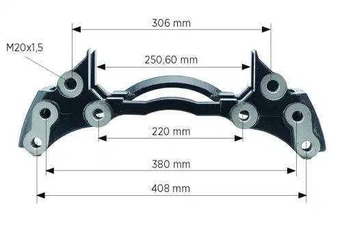 Держатель суппорта - 22.5' \MERITOR ELSA 1 0810 20508 ANDAC