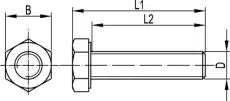 Шестигранный болт М6x45 100шт CM080645 DKC