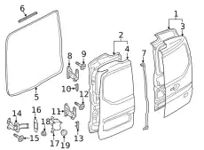 DOOR ASY - REAR DT1Z6140010AM FORD