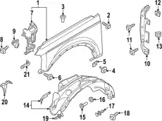 FENDER ASY - FRONT M2DZ16006B FORD