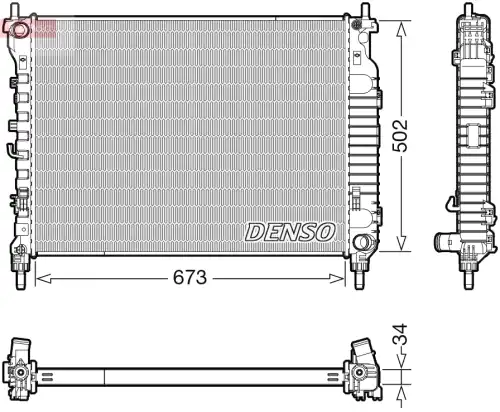 Радиатор системы охлаждения двигателя DENSO DRM20125