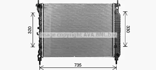 Радиатор системы охлаждения двигателя AVA CT2083