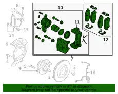 BRAKE ASSY - FRONT, RH 58130AA000 HYUNDAI