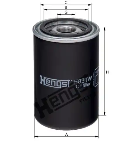 Фильтр масляный HENGST H831W