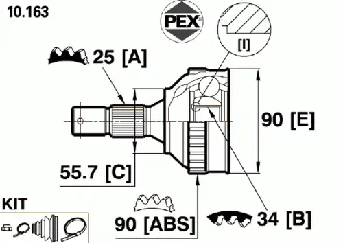 Рулевой наконечник PEX 10.163
