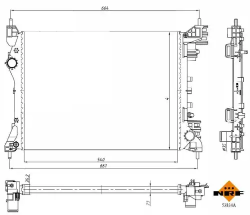 Радиатор кондиционера (конденсатор) NRF 53834A