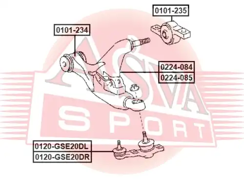 Рычаг подвески ASVA 0224-084