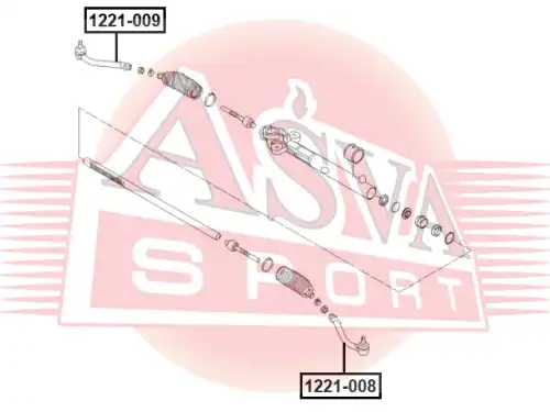 Рулевой наконечник ASVA 1221-008