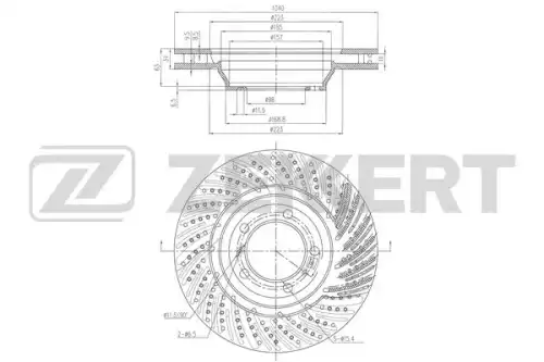 Тормозной диск ZEKKERT BS6505