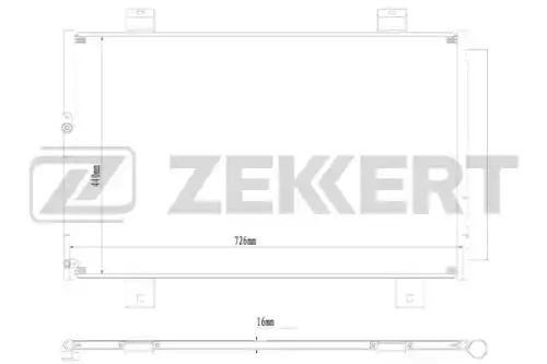 Радиатор кондиционера (конденсатор) ZEKKERT MK3187