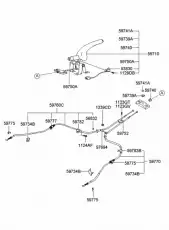 ТРОС РУЧНИКА ПРАВЫЙ (ДИСК) SNT 5977038305 HYUNDAI