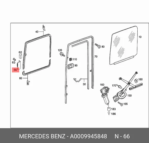 Уплотнитель двери MB 000 994 58 48