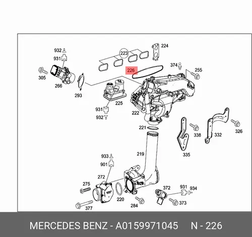 Кольцо уплотнительное автомобильное MB 0159971045