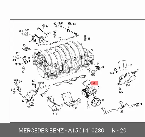 Прокладка коллектора MB 156 141 02 80