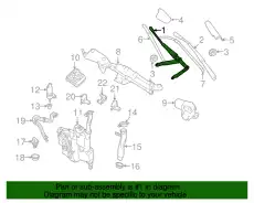 поводок стеклоочистителя правый!\ MB 164 820 04 44