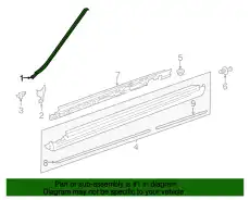 молдинг стекла ветр.!\ MB W166 166 690 12 80