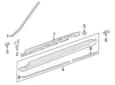 молдинг стекла ветр.!\ MB W166 166 690 12 80