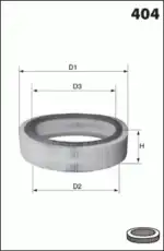Фильтр воздушный MECAFILTER EL3327