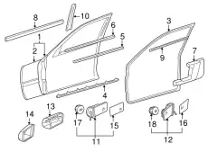 Mercedes-Benz,НАКЛАДКА ДВЕРИ A 202 690 06 82 MB