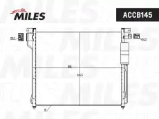 Радиатор системы охлаждения двигателя MILES ACCB145