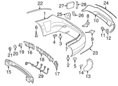  Mercedes-Benz,ЗАГЛУШКА БАМПЕРА. A 204 885 62 23 9999 MB