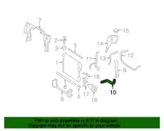 патрубок радиатора!\ MB W221 05-13 221 501 86 82