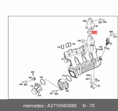 Прокладка коллектора MB 271 096 00 80