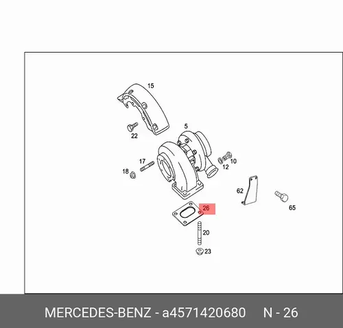 Прокладка коллектора MB 457 142 06 80