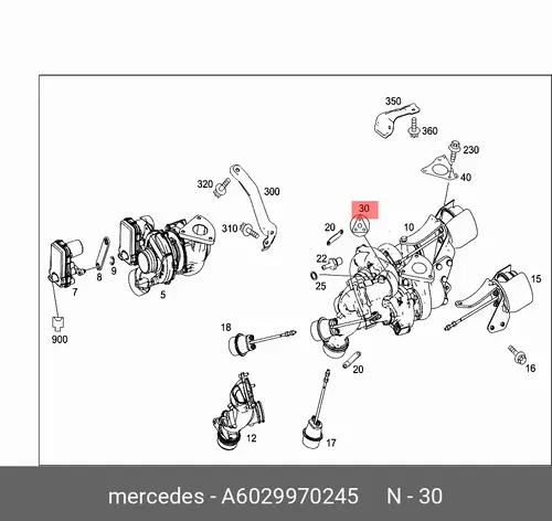 Кольцо уплотнительное автомобильное MB 602 997 02 45