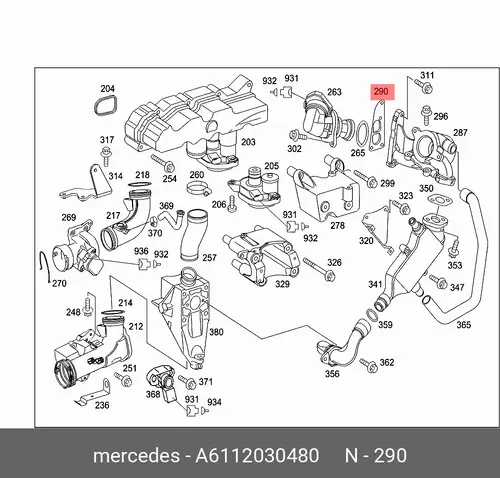 Прокладка коллектора MB 611 203 04 80
