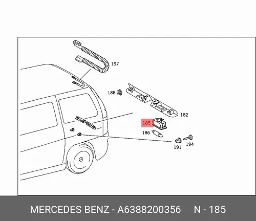Фонарь задний MB 638 820 03 56
