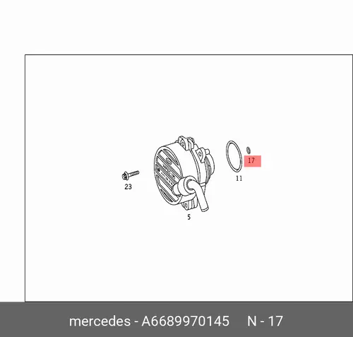 Кольцо уплотнительное автомобильное MB 668 997 01 45