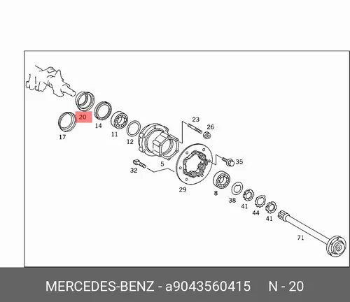 Датчик ABS MB 904 356 04 15