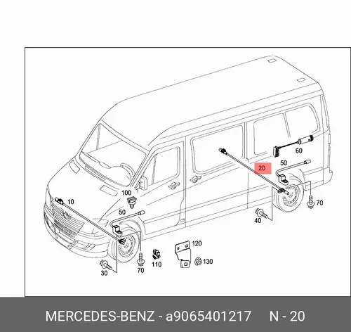 Датчик ABS MB 906 540 12 17