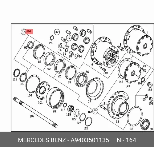 ремкомплект ступицы MB 9403501135