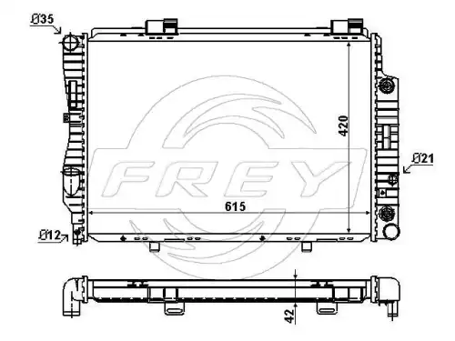 Радиатор кондиционера (конденсатор) FREY 2025004103