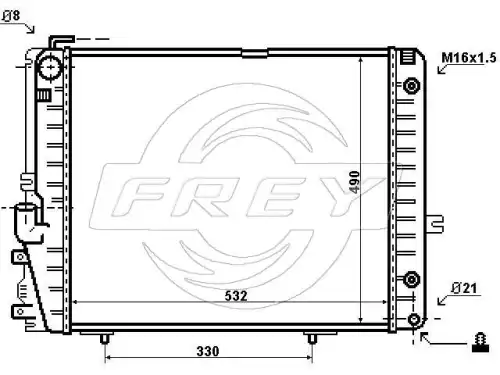 Радиатор кондиционера (конденсатор) FREY 1245009003
