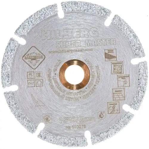 Hilberg Диск алмазный отрезной 76x10 Super Master 510076