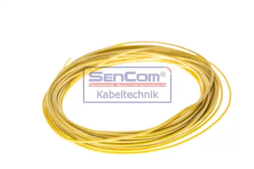 Single wire (colour: Yellow, Copper / Silicone, cross-section: 0,5mm, LB137510 SENCOM