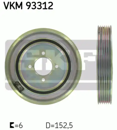 шкив коленвала Peug VKM93312 SKF