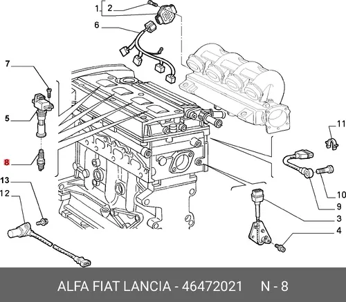 Свеча зажигания FIAT 46472021