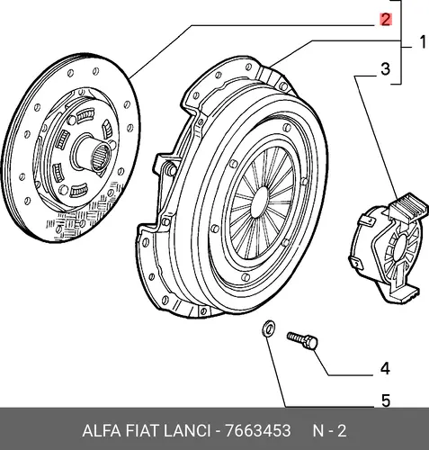 Диск сцепления FIAT 7663453