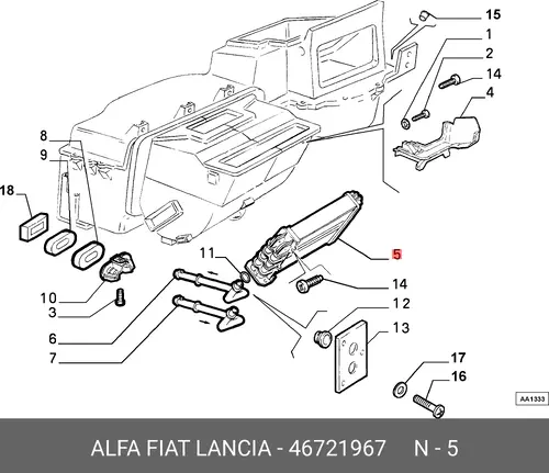 Радиатор печки FIAT 46721967