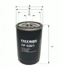 Фильтр масляный FILTRON OP 540/1 Citroen C4 2.0 16V/C5 1.8 16V/3.0/2.2HDi 04>, Peugeot 407 1.8-2.2 04>, DAF