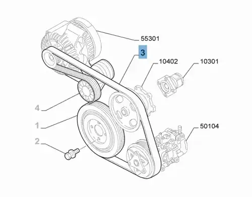 РЕМЕНЬ ПРИВОДНОЙ 55185077 FIAT