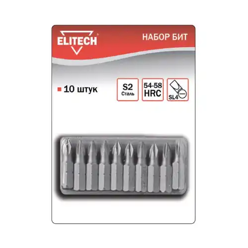 Elitech набор бит 1820.072700 189277