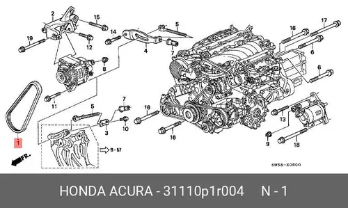 HONDA 31110P1R004